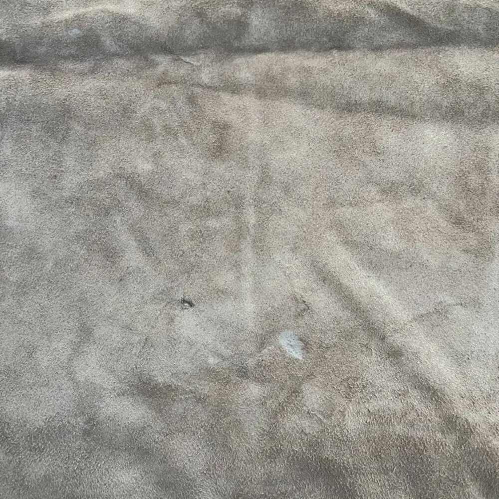 Genuine Cowhide Suede Leather Skin Organic Shape For Crafting or Upholstery